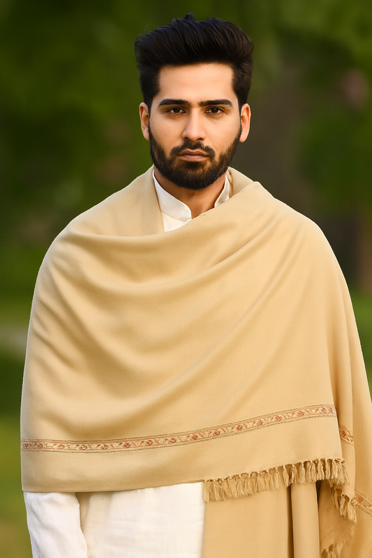 Gul Ahmad Beige Shawl