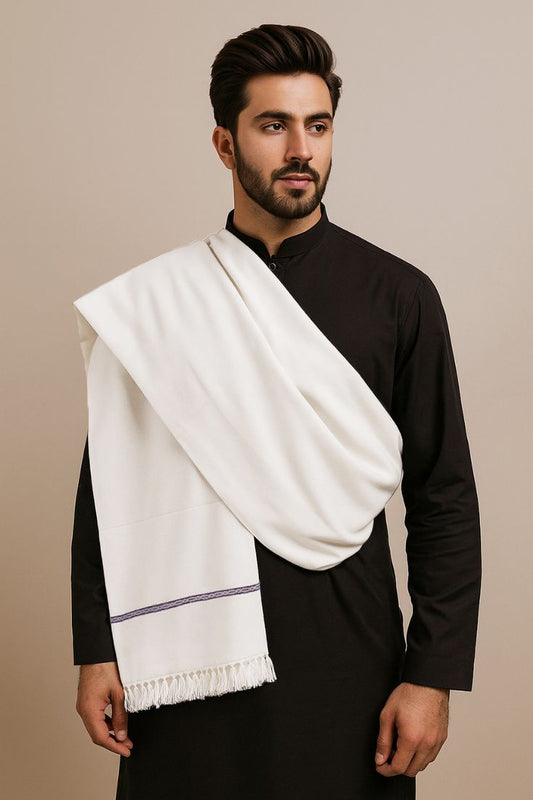 Sapphire White Shawl